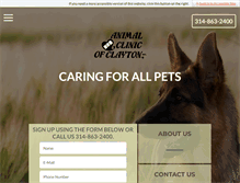 Tablet Screenshot of animalclinicofclayton.com